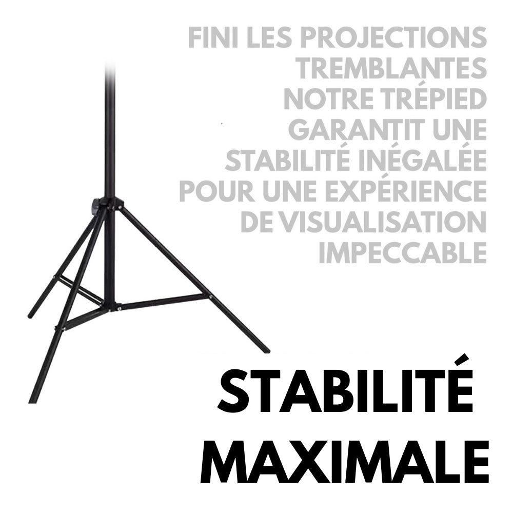 TRÉPIED POUR VIDÉOPROJECTEUR, PORTABLE PLIABLE AJUSTABLE EN HAUTEUR