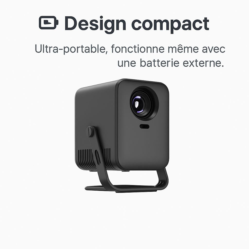 Coffret mini vidéoprojecteur CK avec enceintes compactes et clavier tactile Bluetooth