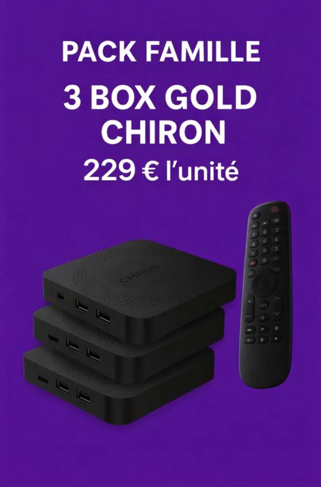 Achat groupé x3 Box CLASSIK  – Pack Famille Éco | Offre Économique Box Gold CHIRON – 229€–